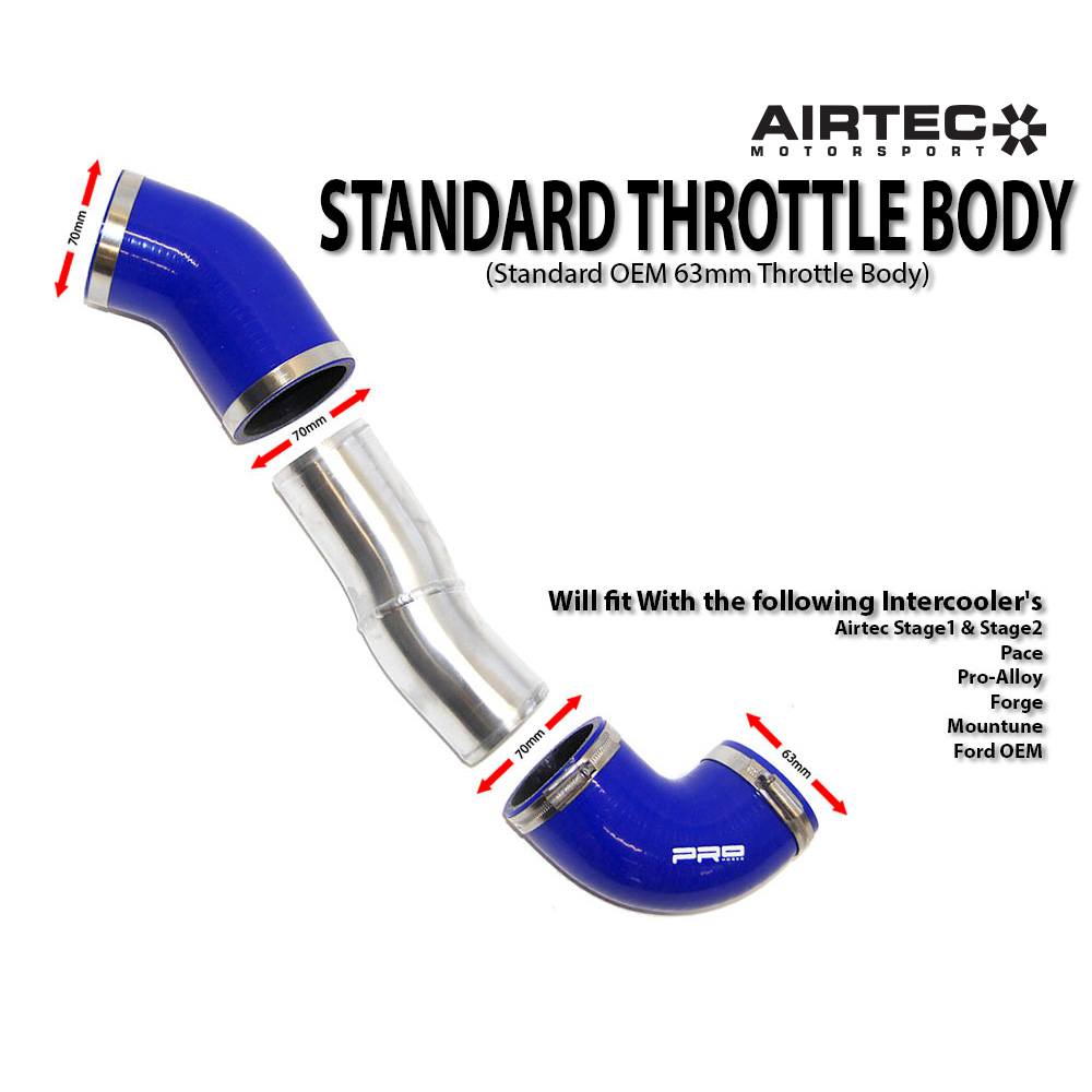 AIRTEC  2.5 inch Big Boost Pipes with 70mm Cold Side for Focus ST and RS Mk2