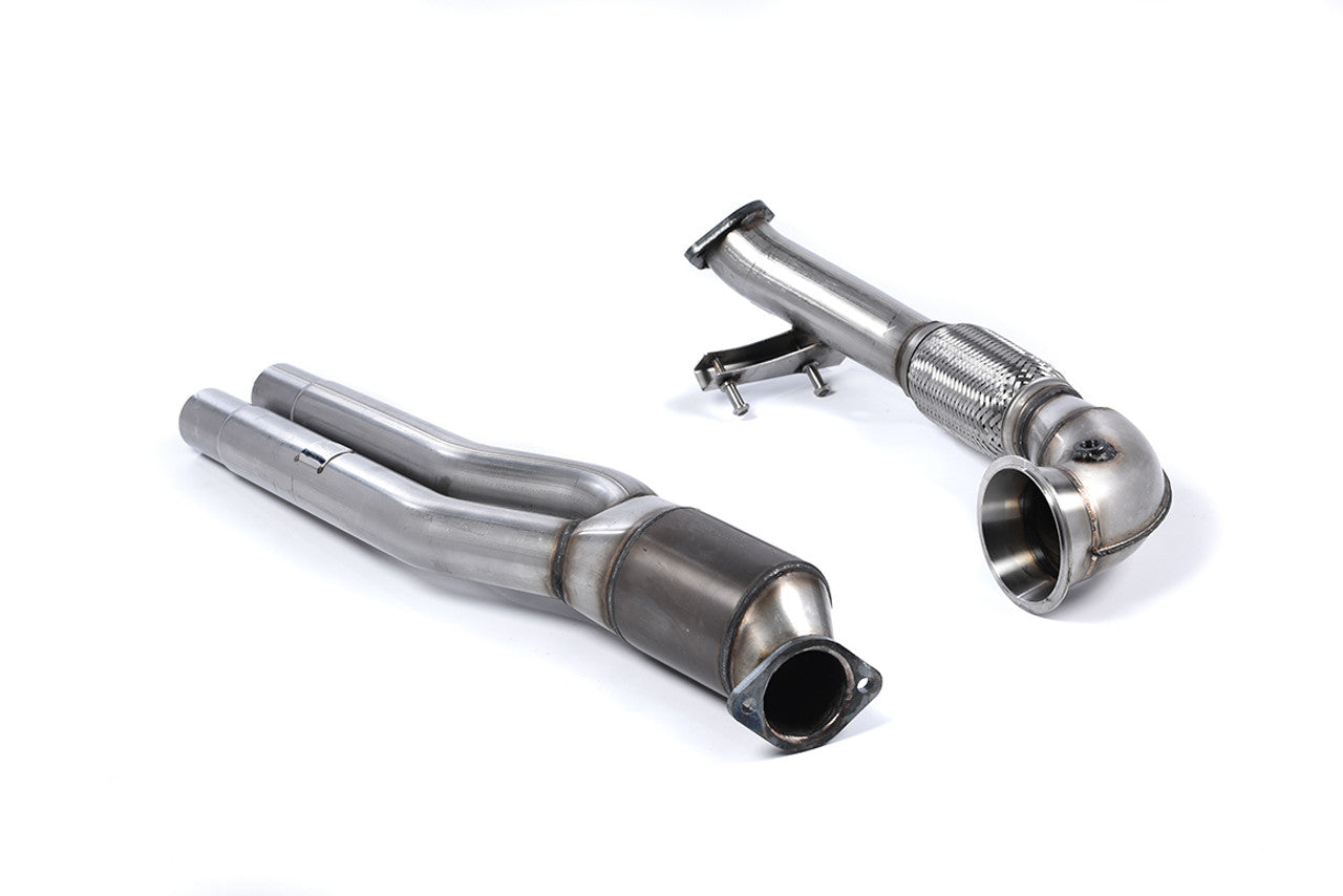 Milltek Audi TT Mk3 TTS 2.0TFSI Quattro (Non-OPF/GPF Models) 2015-2018 Large Bore Downpipe and Hi-Flow Sports Cat Exhaust - OE Fitment - SSXAU586