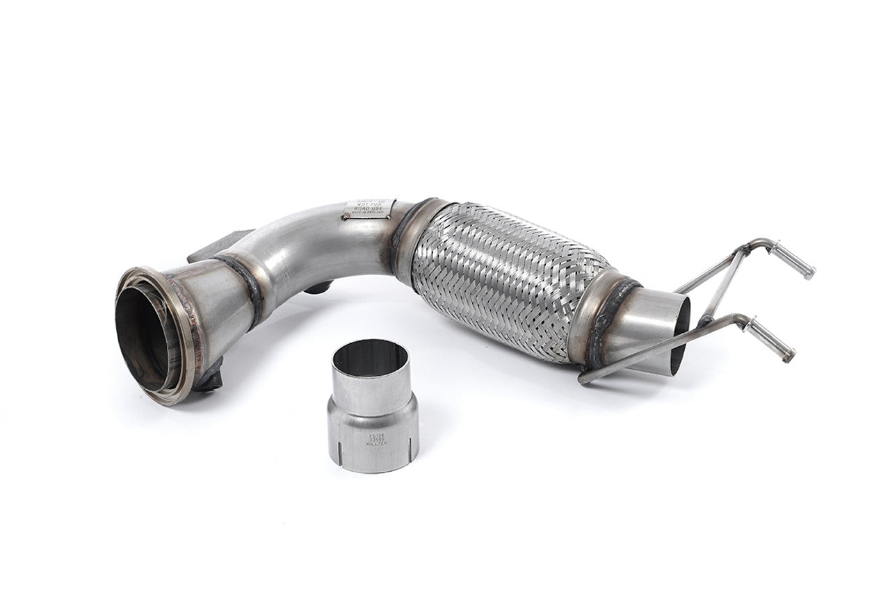 Milltek New Mini Mk3 (F56) Cooper 1.5T (Pre-LCI only) 2014-2018 Large-bore Downpipe and De-cat Exhaust - Fits OE System