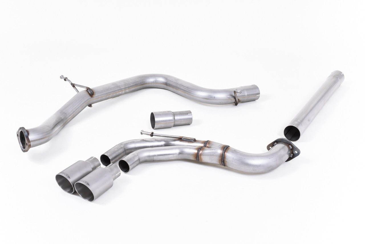 Milltek Audi A3 2.0 TFSI quattro Sedan 8V (US-only) 2014-2020 Large-bore Downpipe and De-cat Exhaust - SSXVW348