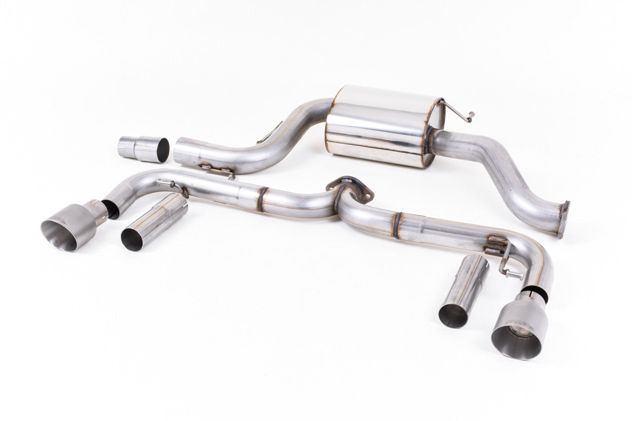 Milltek Audi A3 2.0 TFSI quattro Sedan 8V (US-only) 2014-2020 Large-bore Downpipe and De-cat Exhaust - SSXVW348