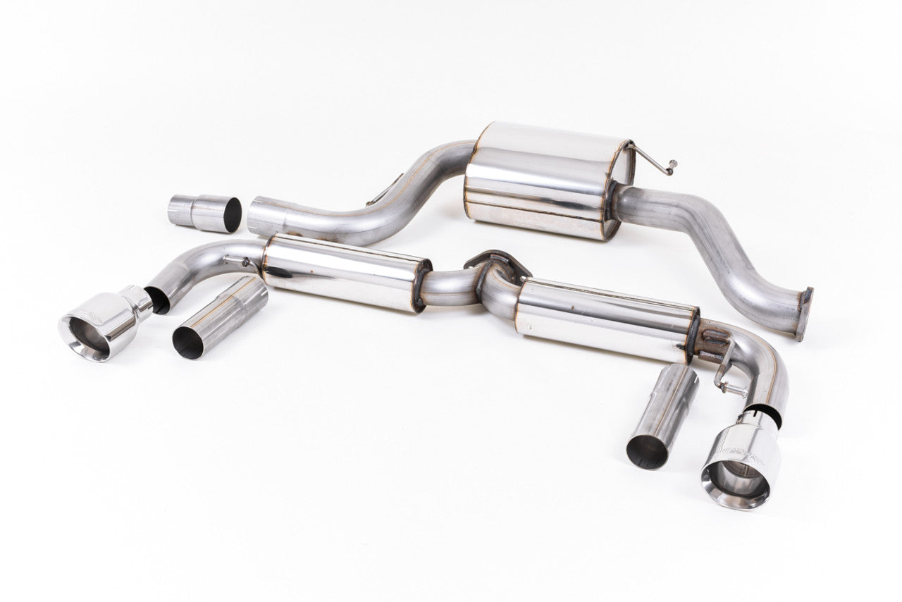 Milltek Audi A3 2.0 TFSI quattro Sedan 8V (US-only) 2014-2020 Large-bore Downpipe and De-cat Exhaust - SSXVW348