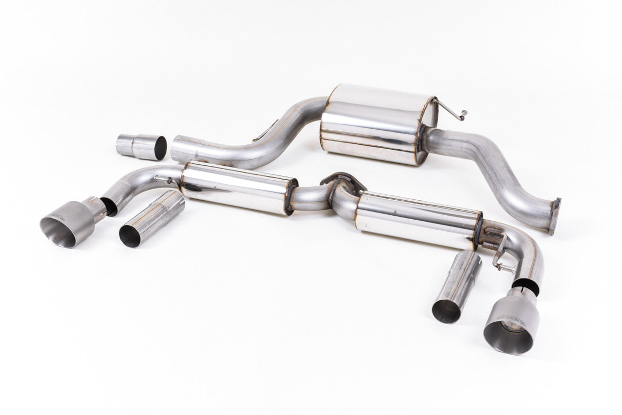 Milltek Audi A3 2.0 TFSI quattro Sedan 8V (US-only) 2014-2020 Large-bore Downpipe and De-cat Exhaust - SSXVW348