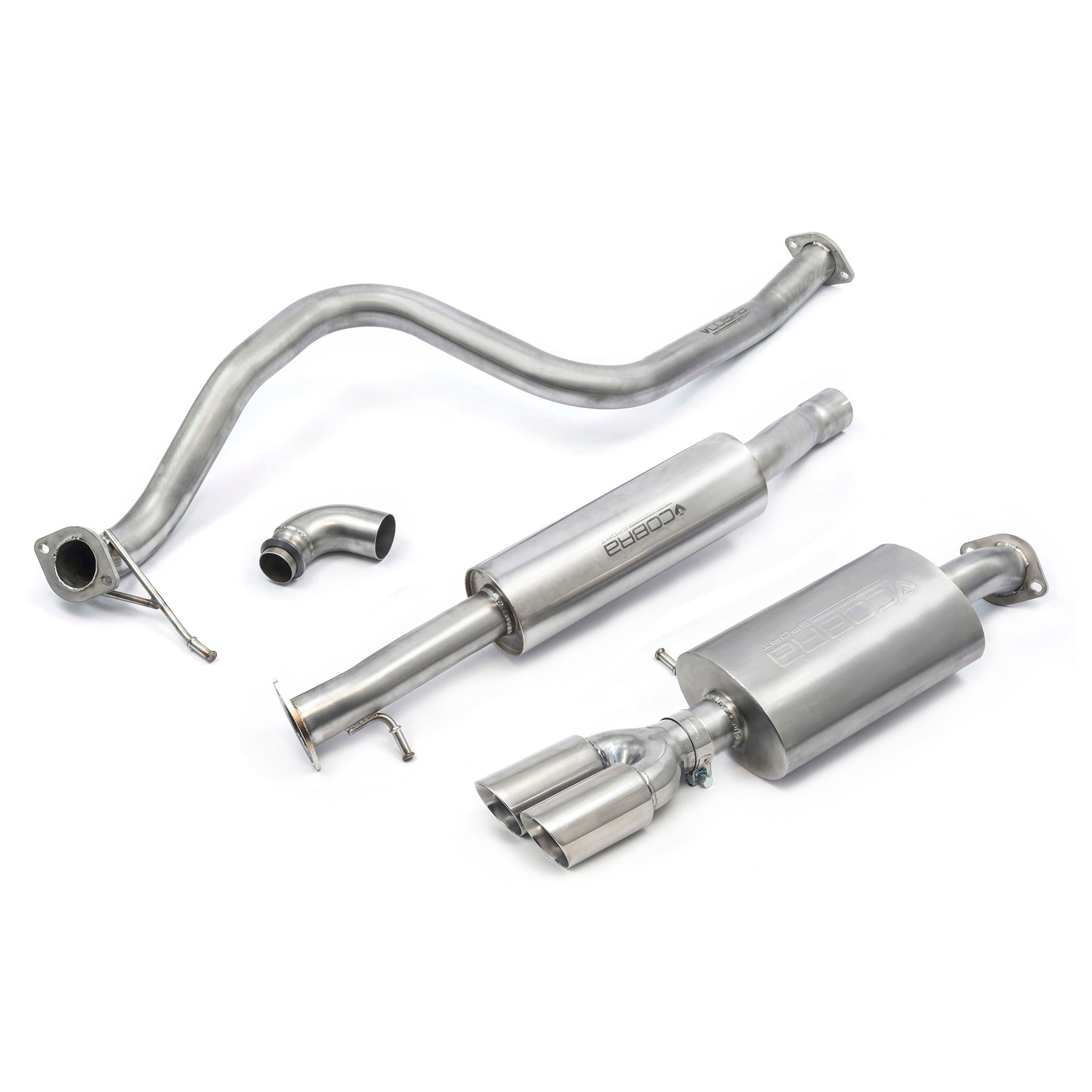 Ford Fiesta (Mk8) 1L EcoBoost ST-Line (ST Style) Twin Tip Cat Back Performance Exhaust