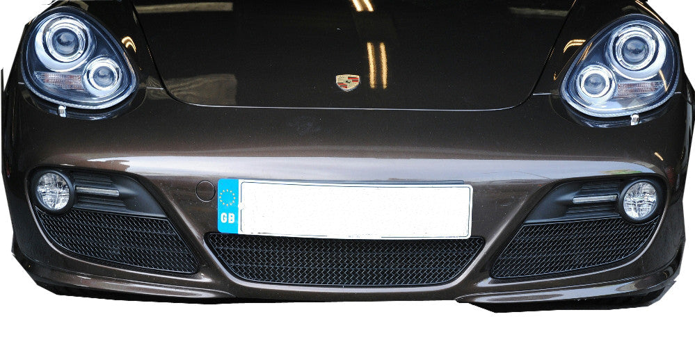 Zunsport Porsche Cayman 987.2 2009-2013 Full Front Grille Set (Manual/PDK) Black