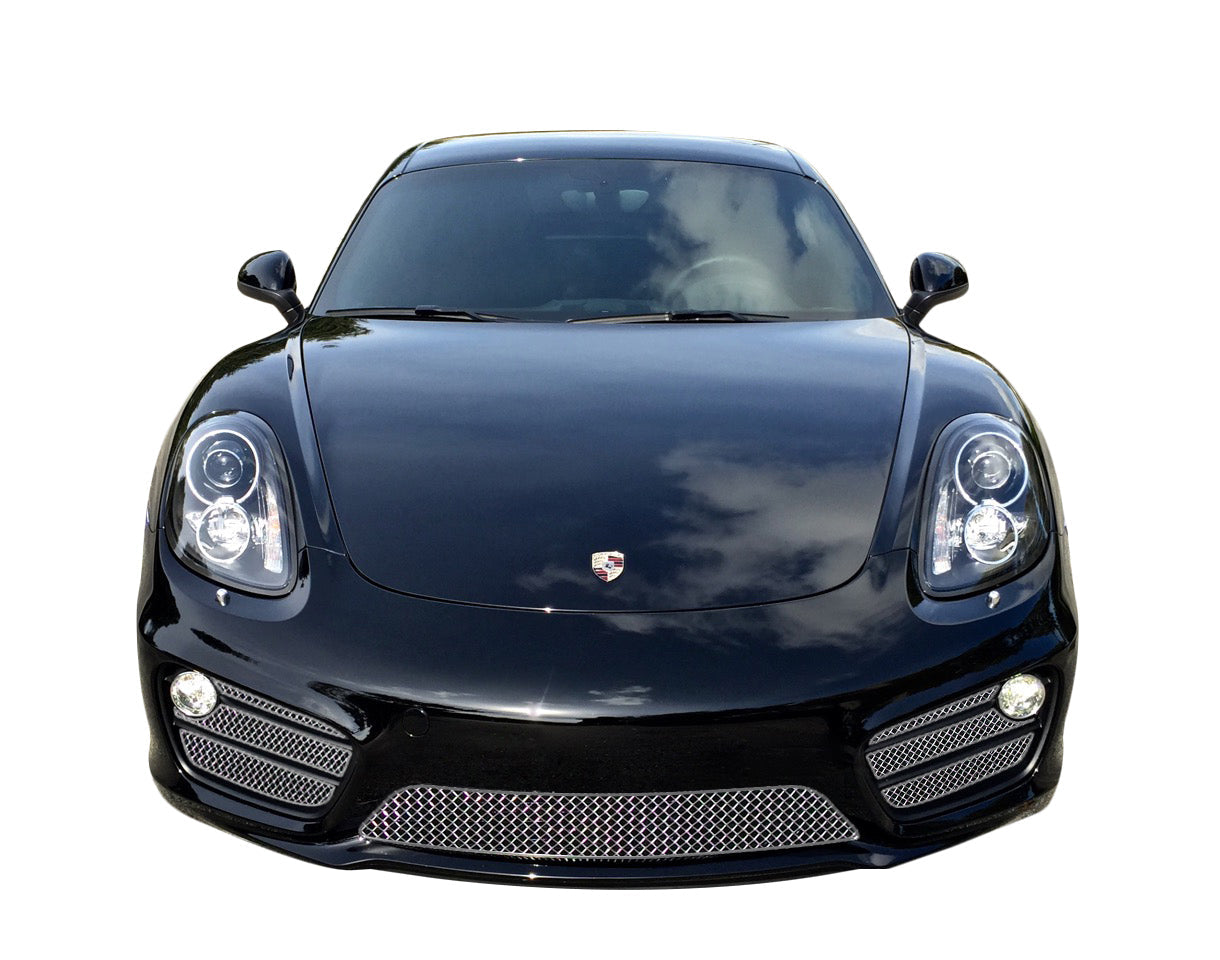 Zunsport Porsche Cayman 981 S Without Sensors Manual 2012-2016 Front Grille Set (7) Black